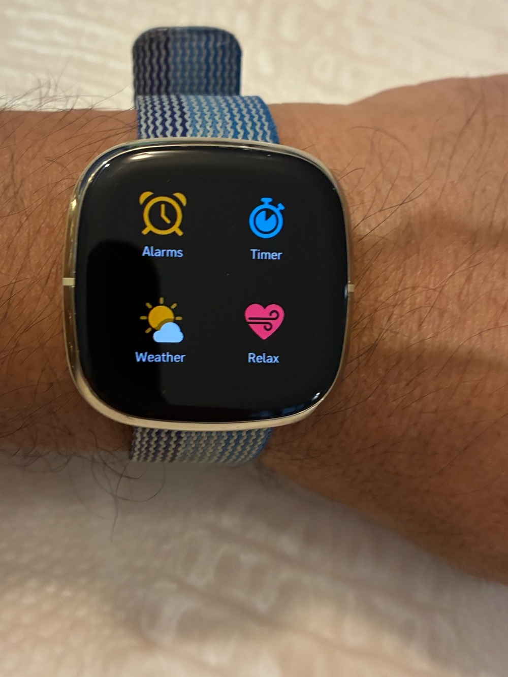 Fitbit sense  Smartwatch with Blue Woven Band